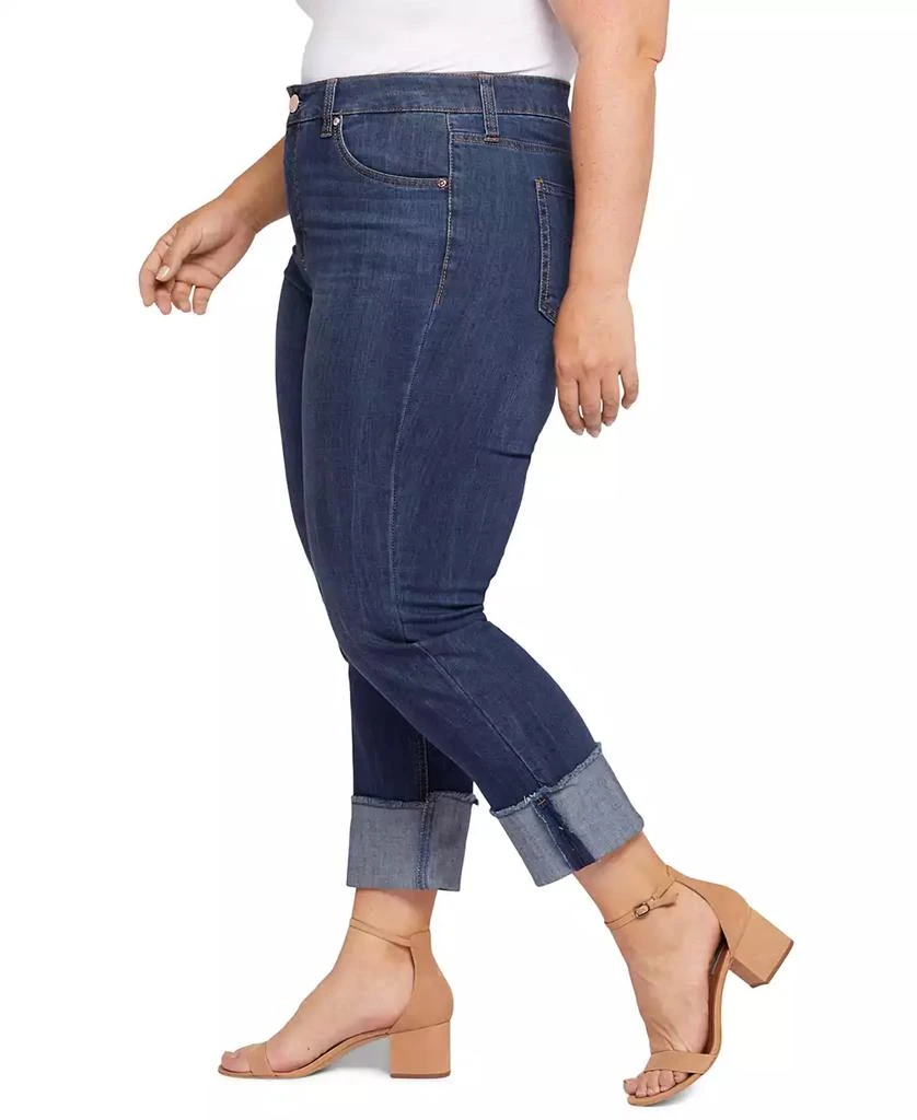 Seven7 Plus Size High Rise Slim Straight Cuff Jeans 3