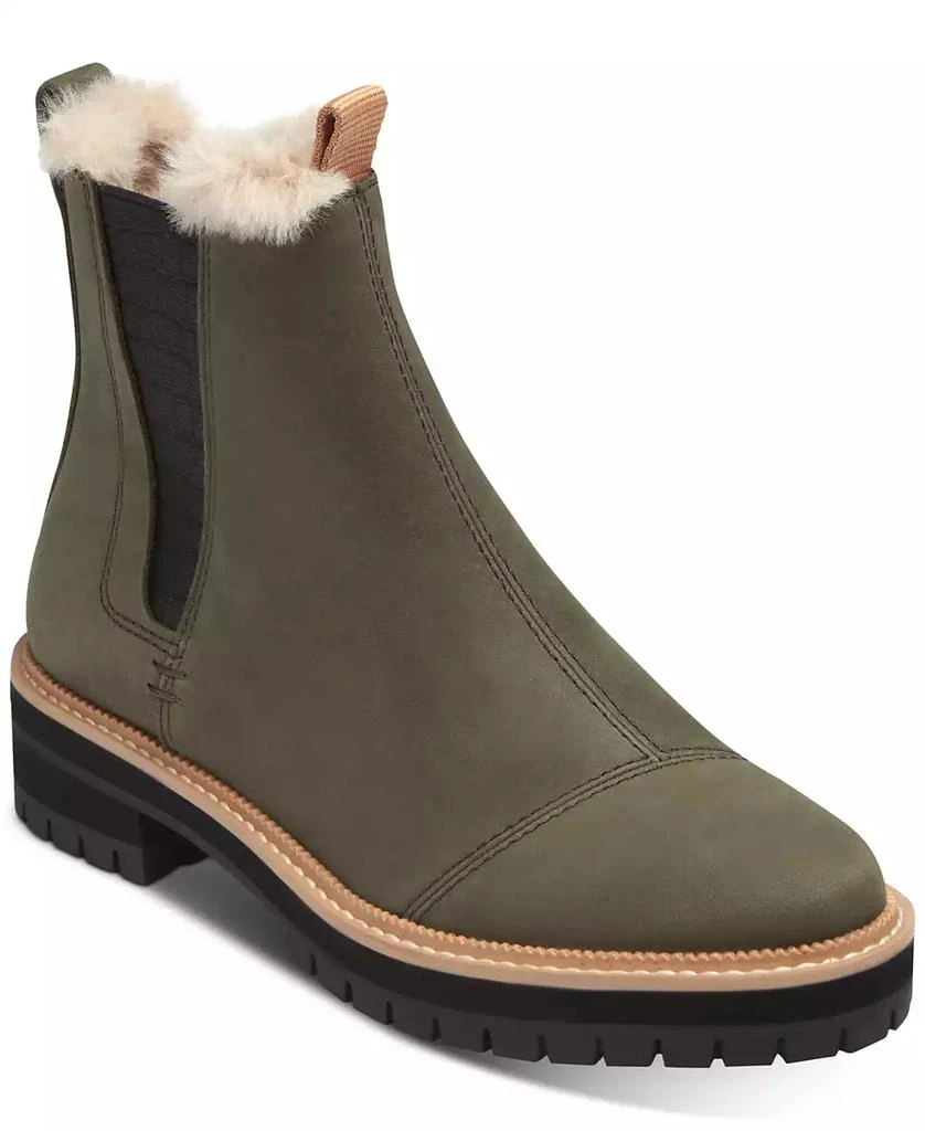 TOMS Women's Dakota Cozy Water-Resistant Chelsea Lug Booties 1