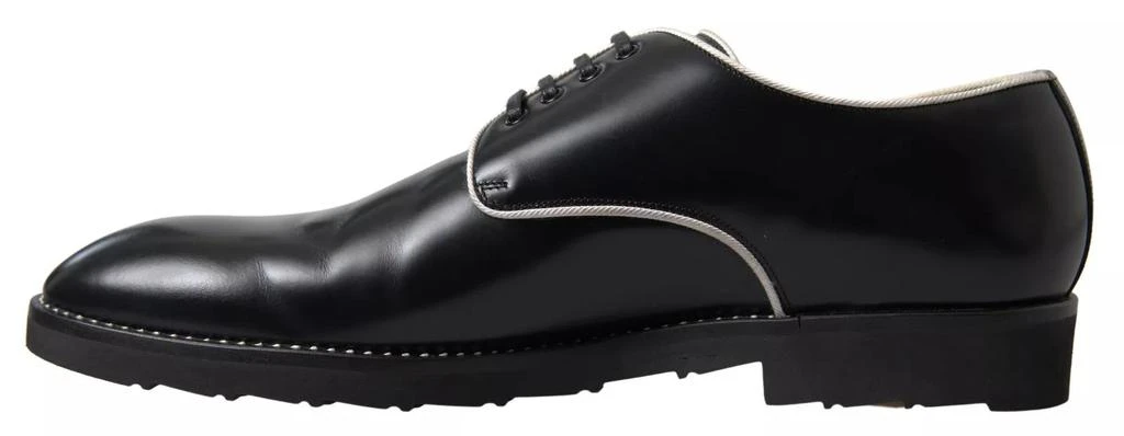 Dolce & Gabbana Dolce & Gabbana Black White Leather Formal Dress Shoes 6