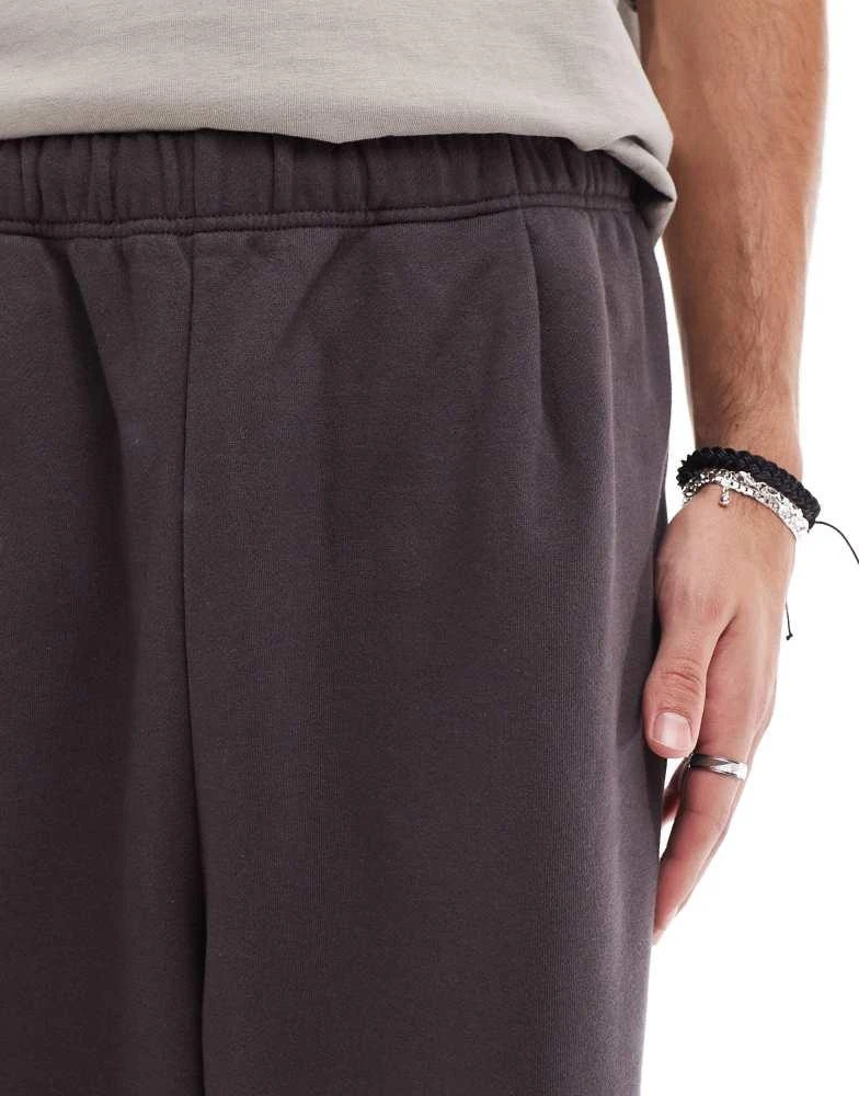 ASOS ASOS DESIGN heavyweight balloon fit joggers in dark brown 3