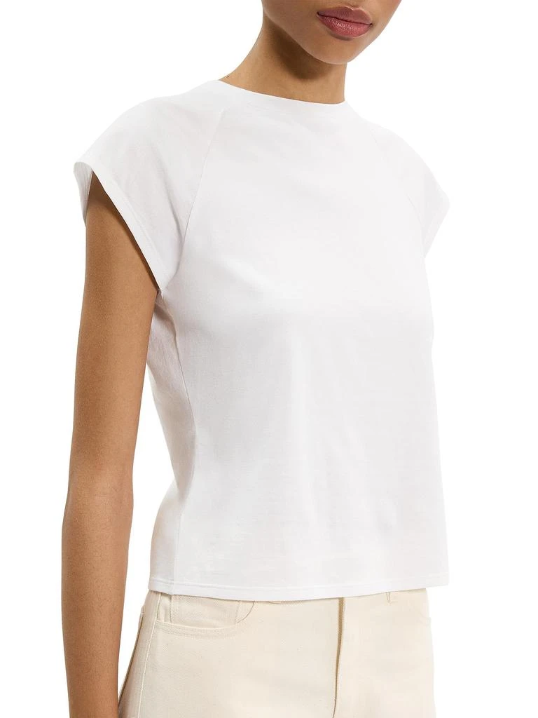 Theory Raglan Cotton Cap-Sleeve T-Shirt 4