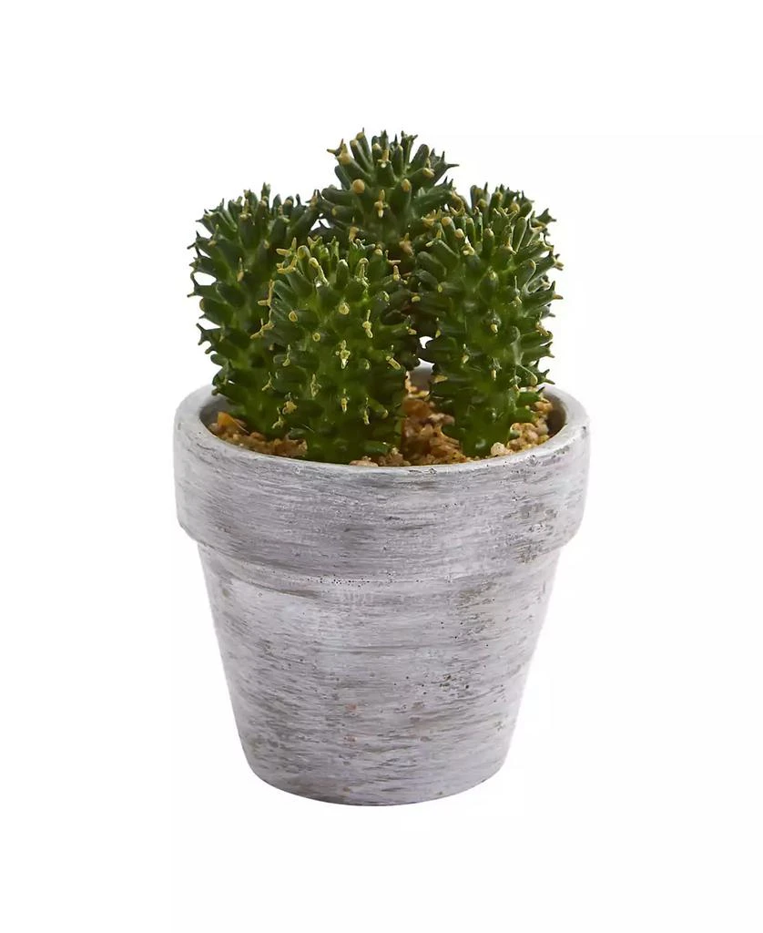 NEARLY NATURAL 8" Cactus Artificial Plant, Set of 3 7