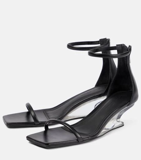 Rick Owens Leather wedge sandals 5
