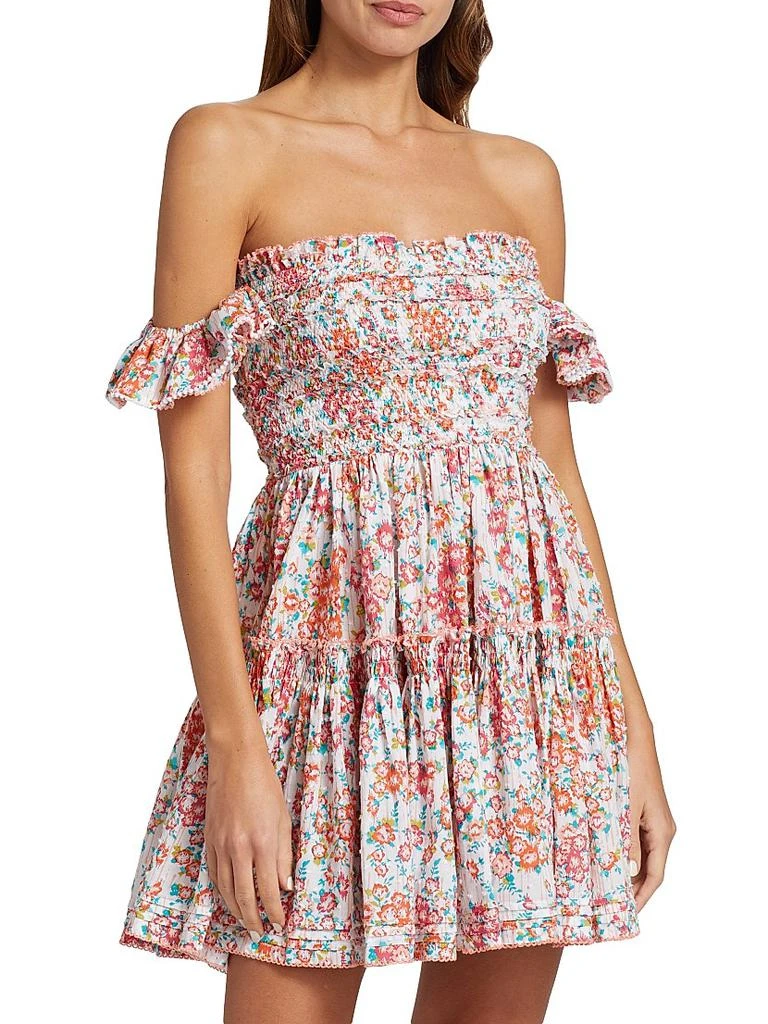 Poupette St Barth Aurora Off-The-Shoulder Minidress 3