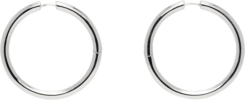 Laura Lombardi Silver Large Seamless Hoop Earrings