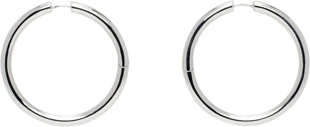 Laura Lombardi Silver Large Seamless Hoop Earrings 1