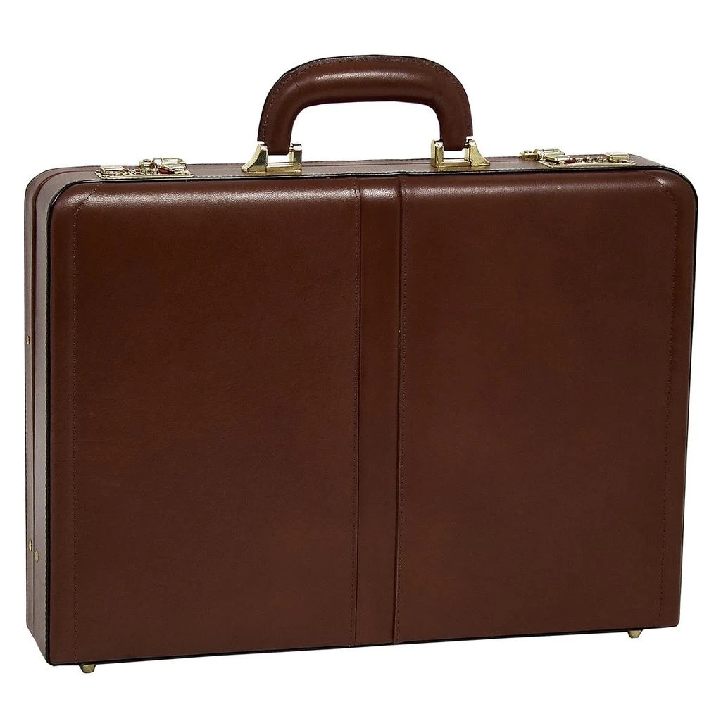 McKleinUSA McKlein 80444 Reagan 80444- Brown Leather Attache Case
