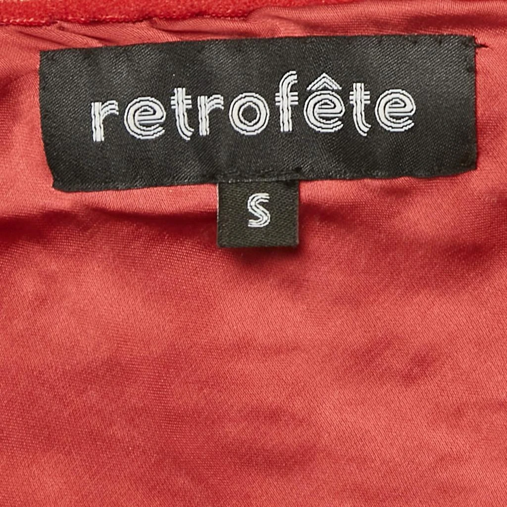 retrofête Retrofete Dark Red Sequin Belted One-Shoulder Mini Dress S 5
