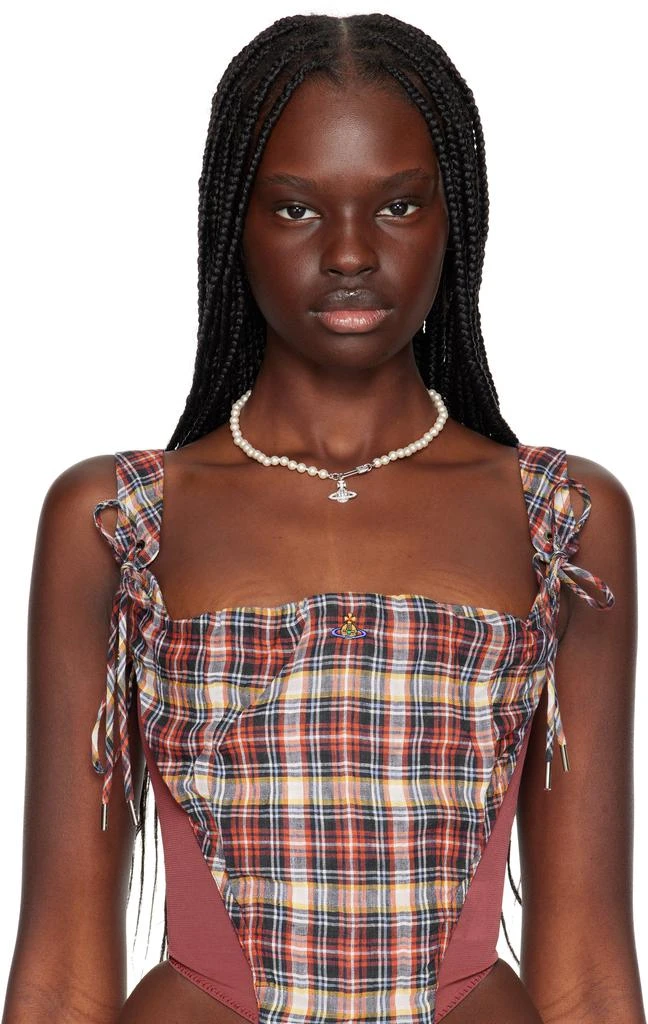 Vivienne Westwood Silver & White Lucrece Faux-Pearl Necklace 2