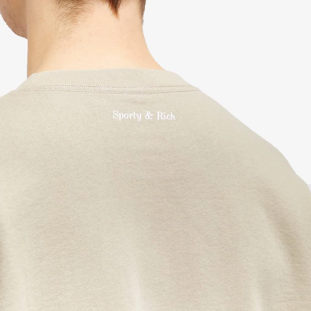 Sporty & Rich Sporty & Rich Wellness Club Flocked Crew Sweat 5