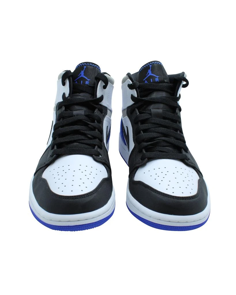 NIKE Air Jordan 1 Mid SE in White Hyper and Royal Black Leather 2