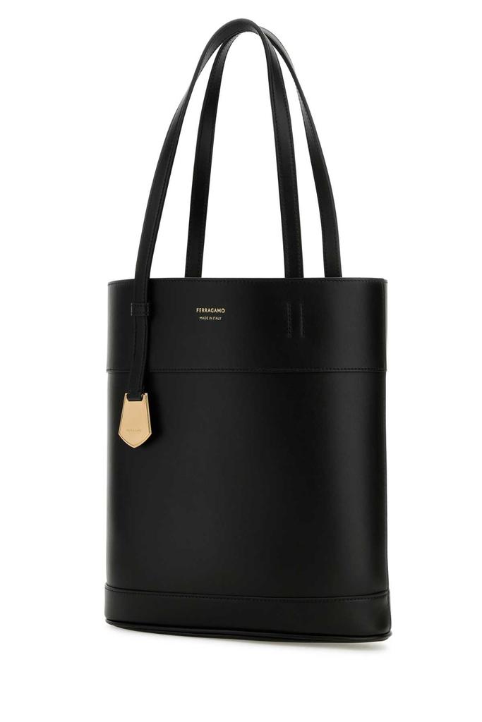 Salvatore Ferragamo BLACK LEATHER SHOPPING BAG