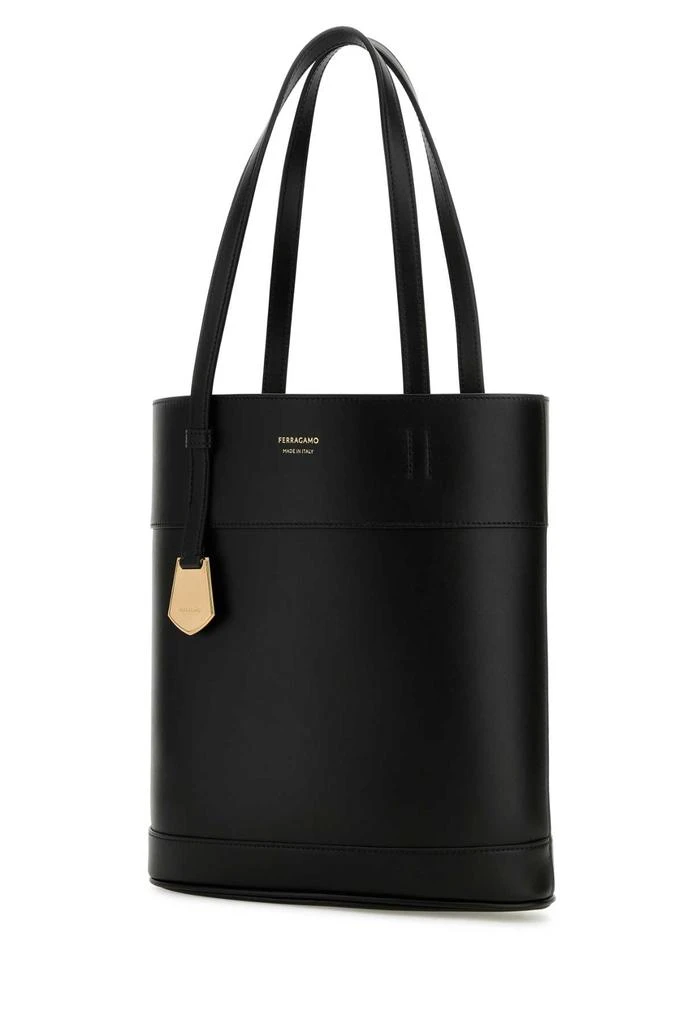 Salvatore Ferragamo BLACK LEATHER SHOPPING BAG 2