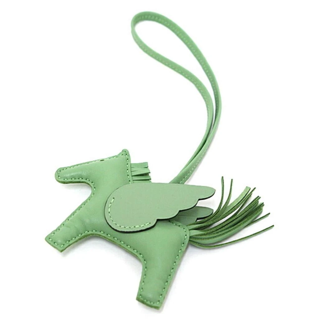 Hermes Vert Swift Leather Agneau Milo Handbag Charm (Pre-Owned)