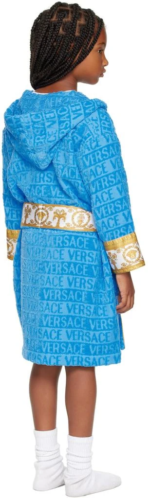 Versace Kids Blue I Love Baroque Bath Robe 3