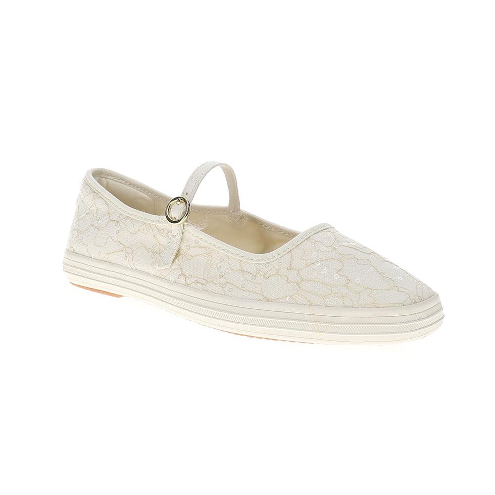 Keds Square Toe Mary Jane Floral Lace Celebrations Flats