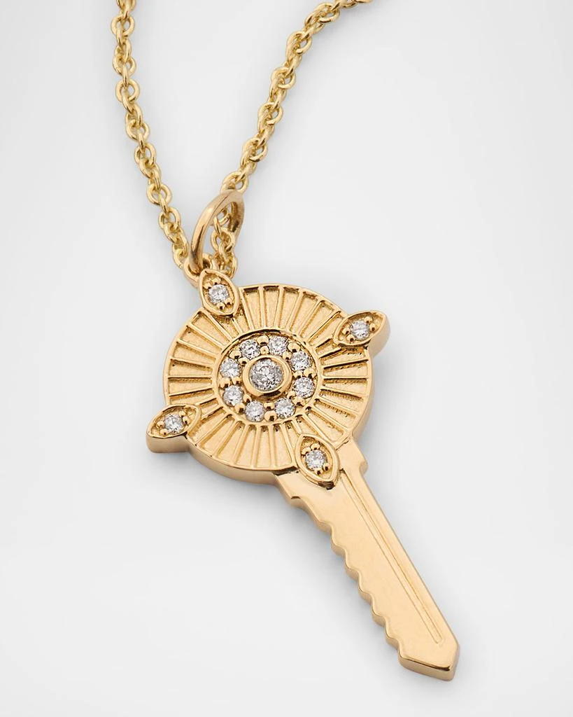 Sydney Evan Protection Key Charm on Cable Chain Necklace 3