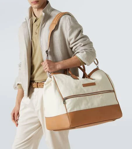 Brunello Cucinelli Boston Summer canvas duffel bag 3