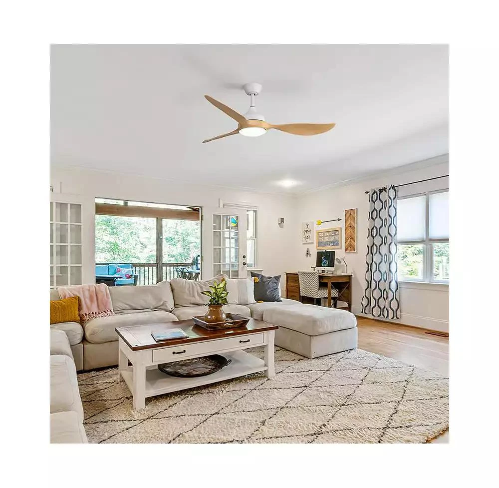 Sofucor 56-inch Modern 3-Blade Ceiling Fans with Led Pendant Lamp and Remote Control 2