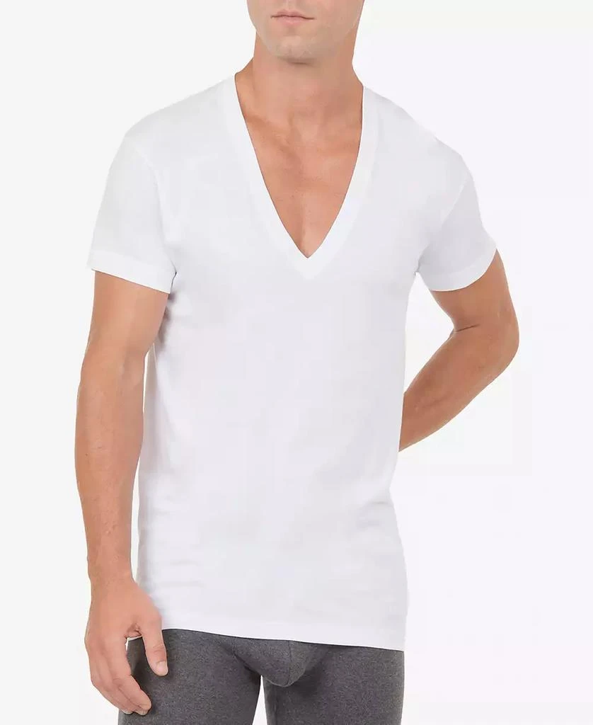 2(x)ist Men's Slim-Fit Deep V-Neck 3 Pack Undershirt 2