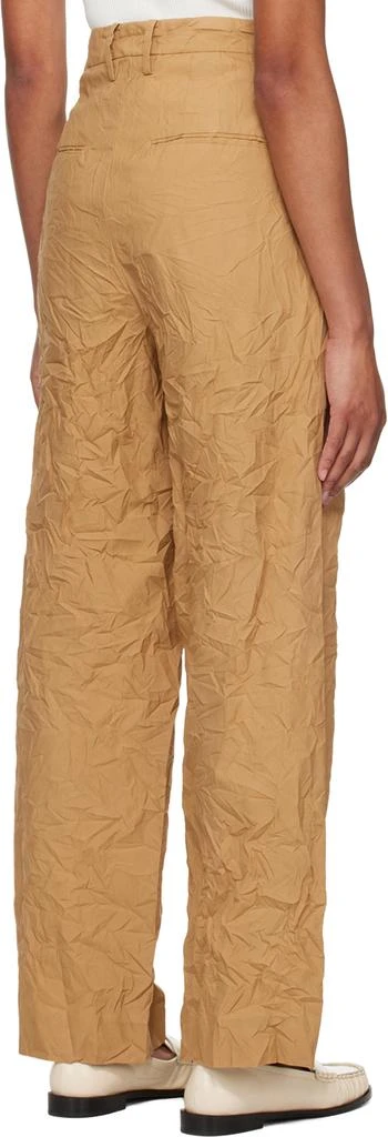 AURALEE Brown Wrinkled Trousers 3