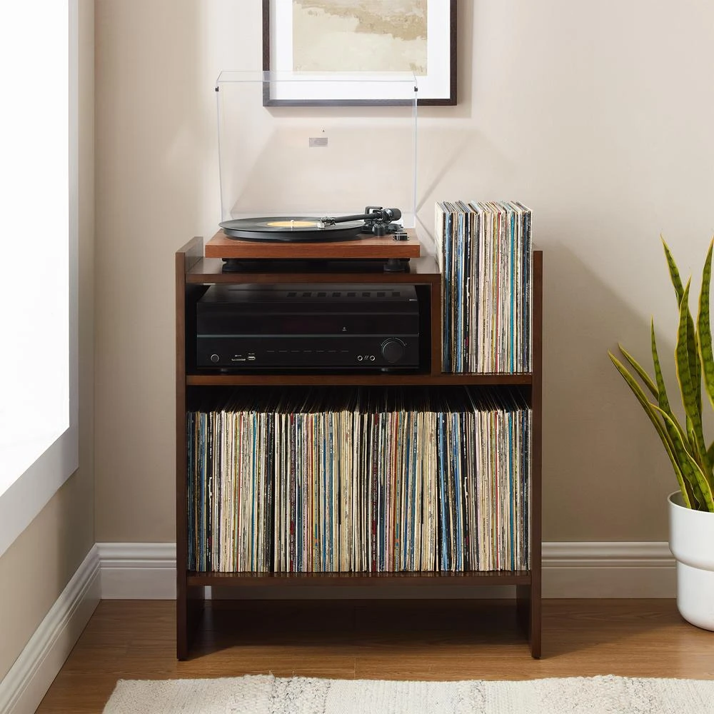 Crosley Portland Turntable Stand In Dark Brown 3