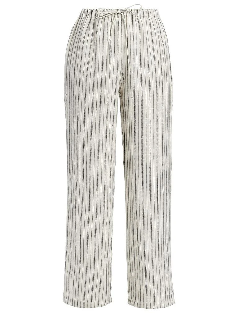 Reformation Olina Linen Striped Pants 1