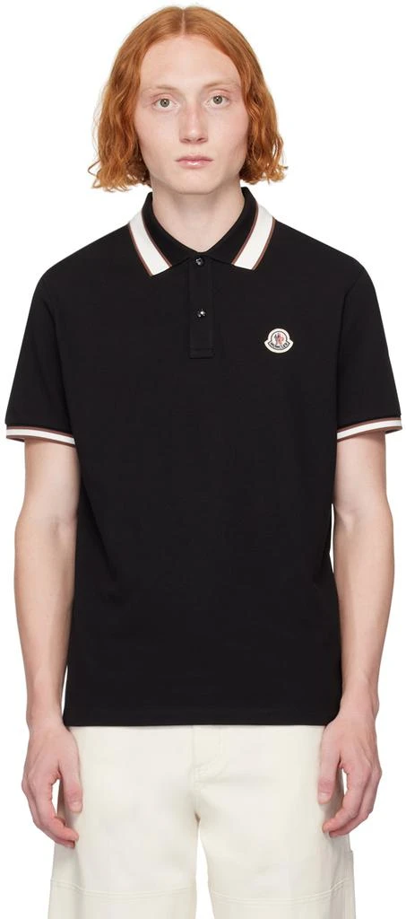Moncler Black Two-Button Polo 1