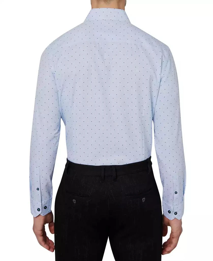 Society of Threads Men's Regular Fit Non-Iron Geo Print Performance Dress Shirt 2