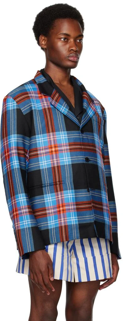 Charles Jeffrey Loverboy Blue Check Blazer 2