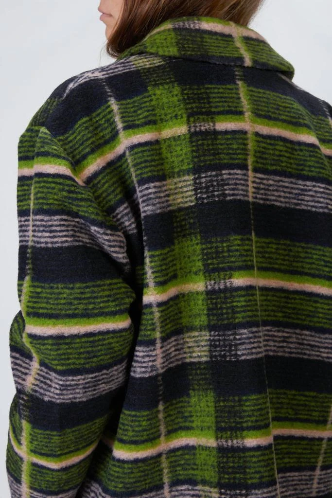 Stine Goya Lottie Jacket In Tartan Navy 4