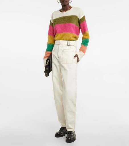 ETRO Low-rise straight cotton canvas pants 2