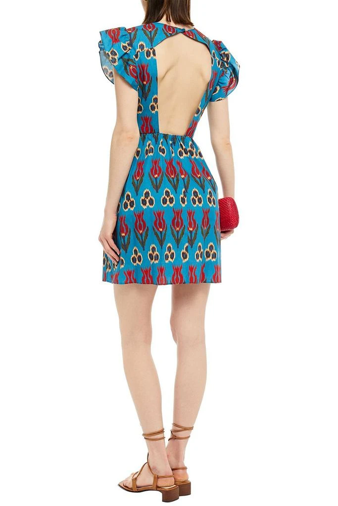 RED Valentino Cutout printed cotton-poplin mini dress 3