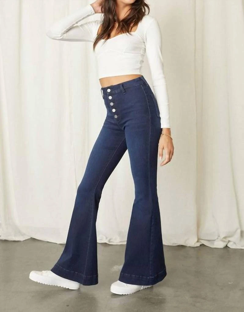 Harper High Rise Super Flare Jean In Super Dark  On Sale Now with Up to 5%  Off | Discover Exclusive Deals & Savings at BeyondStyle  Authentic KanCan  women|clothing|pants|jeans-denim with Limited-Time