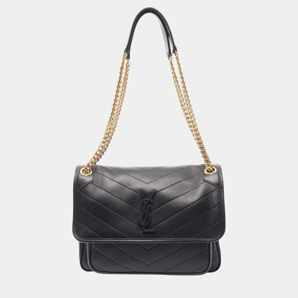 Yves Saint Laurent Saint Laurent Black Leather Shoulder Bag 1