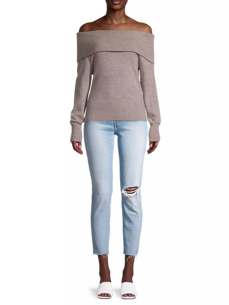 White + Warren Cashmere Bardot Sweater