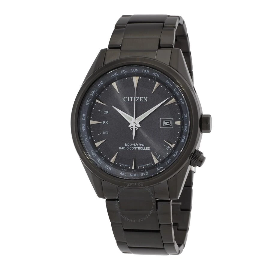 Citizen Perpetual World Time GMT Eco-Drive Black Dial Men's Watch CB0275-83E 1