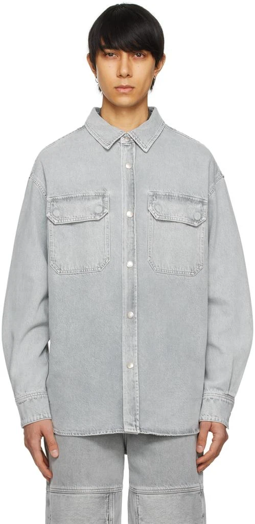 AGOLDE Gray Camryn Denim Shirt 1