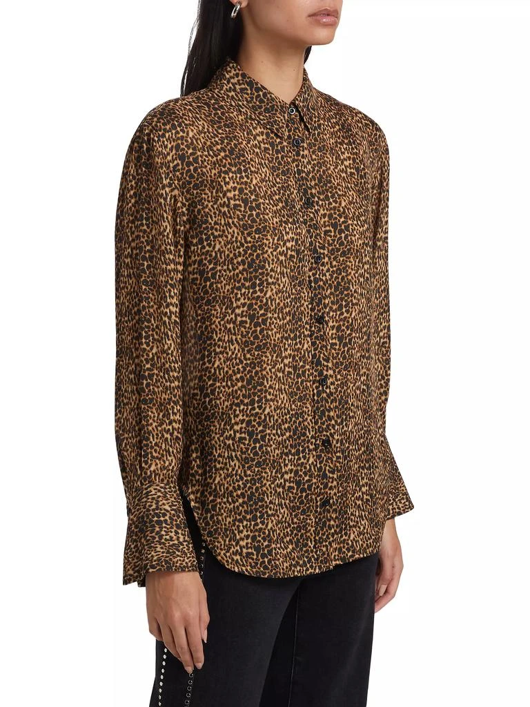 FRAME The Standard Leopard-Print Silk Shirt 4