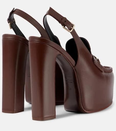 Gucci Horsebit leather platform loafer pumps 3