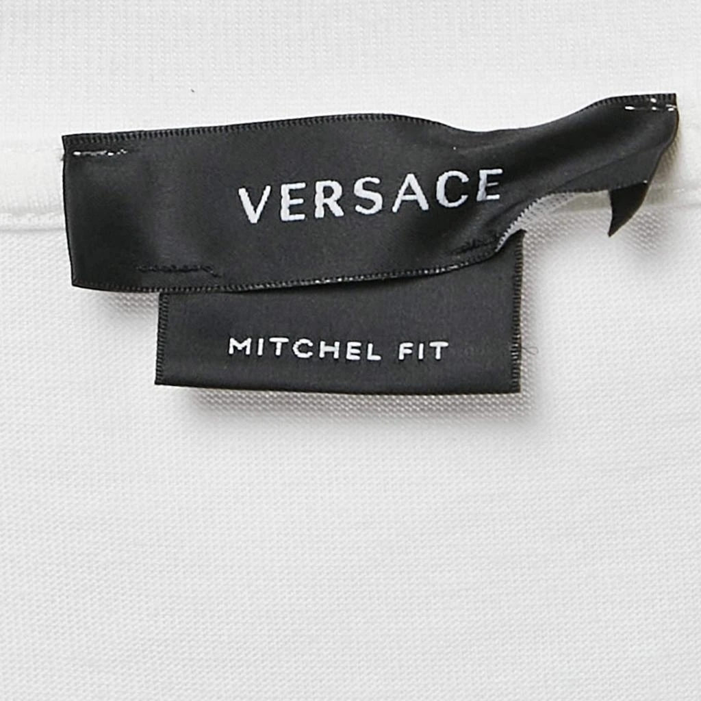 Versace Versace White Rhinestone Logo Jersey Michel Fit T-Shirt L 5