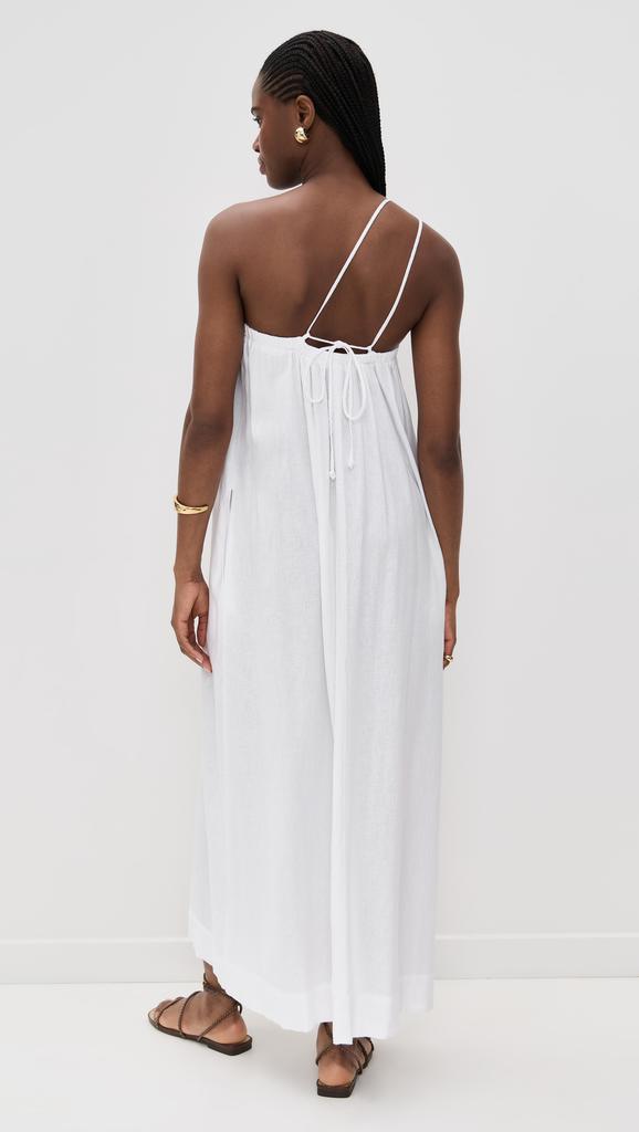 Stateside Linen Asymmetric Tie Maxi Dress