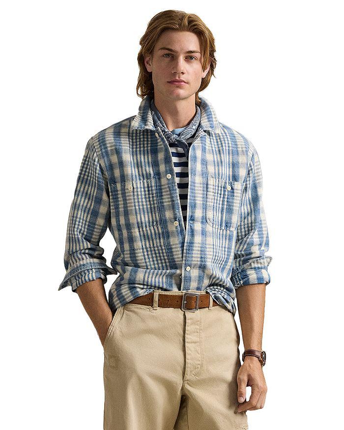 Ralph Lauren Classic Fit Plaid Linen Cotton Workshirt