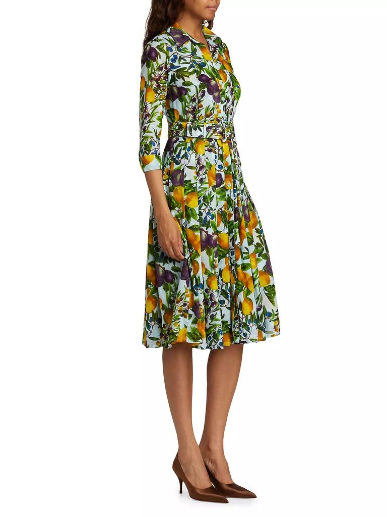 SAMANTHA SUNG Audrey Fruit Cotton Shirtdress 4