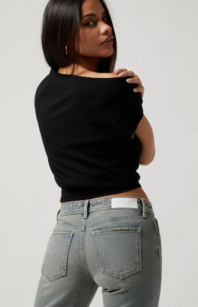 PacSun Jade Low Rise Bootcut Jeans Light Indigo Tinted 5