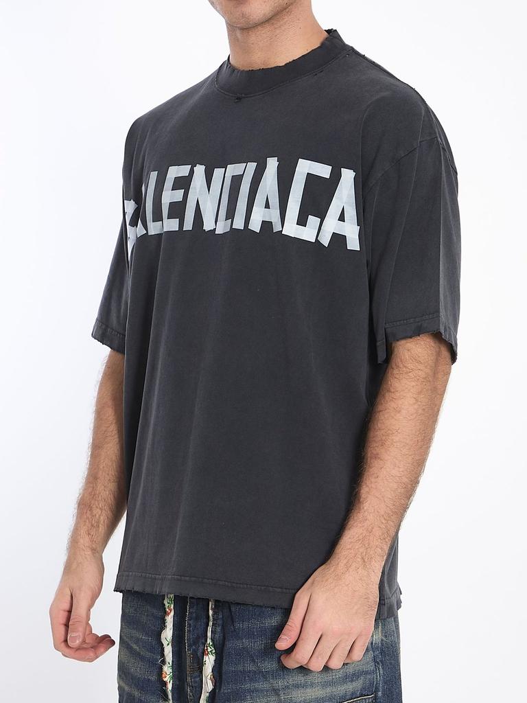 Balenciaga Tape Type Crewneck T-Shirt – On Sale Now with Up