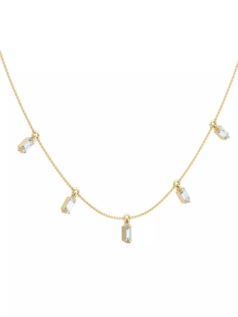 VRAI Floating Baguette 14K Yellow Gold & 0.50 TCW Lab-Grown Diamond Station Necklace 5