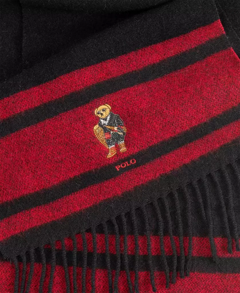 Ralph Lauren Men's Woven Holiday Bear Scarf 3