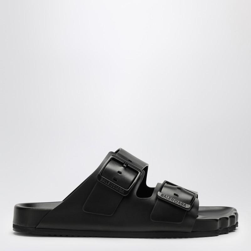 ●送料込●BALENCIAGA●Black Leather Sunday Slippers Balenciaga Black leather Sunday slippers - Sandals - BeyondStyle