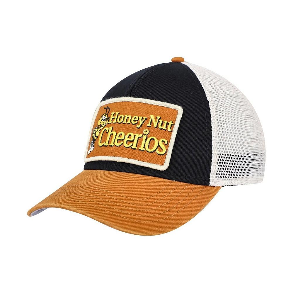 American Needle Men's Black, Cream Cheerios Valin Trucker Snapback Hat